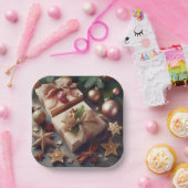 Assiettes En Carton Présentations et ornements de Noël (Fête)