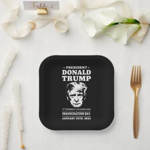 Assiettes En Carton Président 47 D J Trump Jour d'investiture Jan 2025