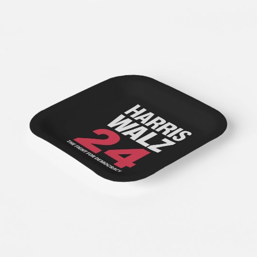 Assiettes En Carton Président Elect Kamala Harris & Tim Walz 2024 (Angulaire)