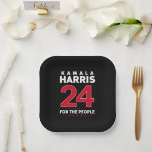 Assiettes En Carton Présidente 47 Kamala Harris 2024 Soutien Madame 