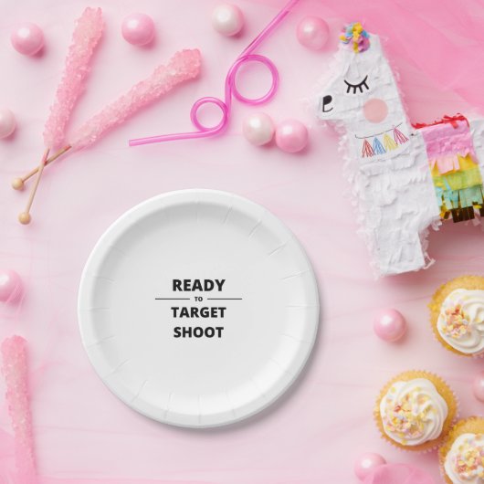 ASSIETTES EN CARTON PRÊT À CIBLER LE TIRAGE (Fête)