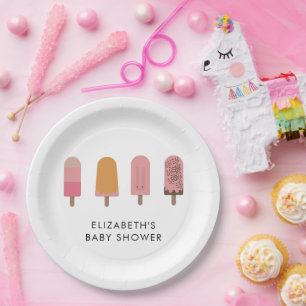 Assiettes En Carton Prêt à pop Baby shower Popsicles mignonne