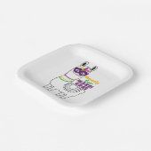 Assiettes En Carton Prêt pour les perles de masque mardi Gras llama (Angulaire)