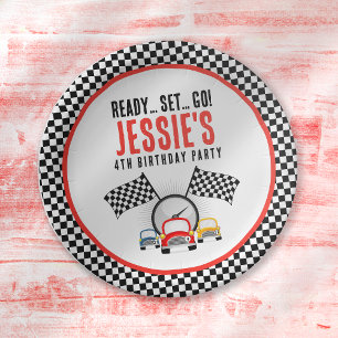 Assiettes En Carton Prêt ! Race Car fête d'anniversaire