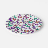 Assiettes En Carton Pretty Colorful Butterflies Pattern (Angle)