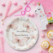 Assiettes En Carton Pretty Pink Butterflies Bridal Shower (Fête)