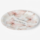 Assiettes En Carton Pretty Pink Butterflies Bridal Shower (Angle)