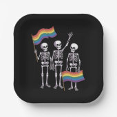 Assiettes En Carton Pride Droits LGBT Lesbian Gay Ally LGBTQ Trans (Recto)