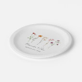 Assiettes En Carton Pride lesbienne Fleur sauvage minimale Mariage flo (Angle)