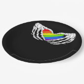 Assiettes En Carton Pride - Pride Skeleton mains avec coeur 2 Classic (Angle)