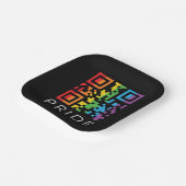 Assiettes En Carton Pride Rainbow QR Code LGBTQIA+ (Angulaire)