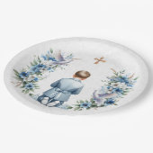 Assiettes En Carton Prier Garçon Sainte Communion (Angle)