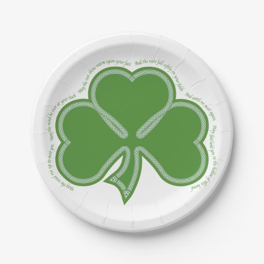 Assiettes En Carton Prière irlandaise (Devant)