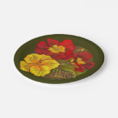 Assiettes En Carton Primrose Jaune rouge vert fin art printemps (Angle)