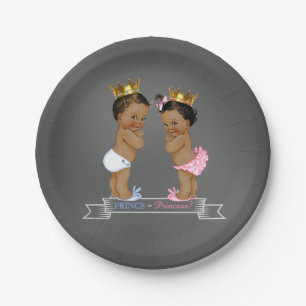 Assiettes En Carton Prince et Princesse Ethniques Fête de Naissance Ta