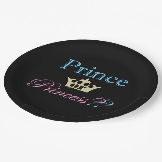 Assiettes En Carton Prince ou Princesse ? (Angle)