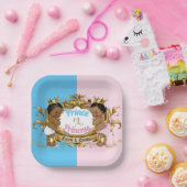 Assiettes En Carton Prince Ou Princesse Bleu & Rose Royal Genre Révéla (Fête)