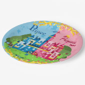 Assiettes En Carton Prince ou Princesse Sexe Révéler Plaques 9" (Angle)