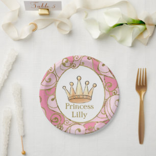 Assiettes En Carton Princess Birthday Party Custom