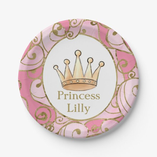Assiettes En Carton Princess Birthday Party Custom (Devant)