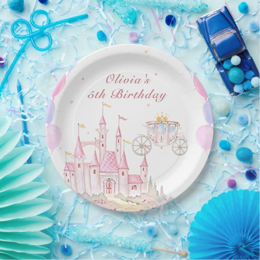 Assiettes En Carton Princess Castle Girl Anniversaire (Fête)