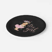 Assiettes En Carton Princess C'est une fille Baby shower plaques (Angle)