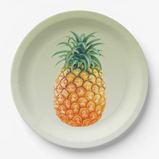 Assiettes En Carton Princesse aux ananas (Devant)