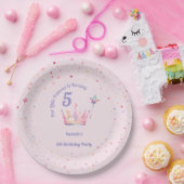 Assiettes En Carton Princesse Crown Pastel Pink Petite fille Anniversa (Fête)