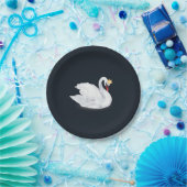 Assiettes En Carton Princesse cygne noir et blanc (Fête)