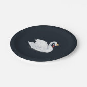 Assiettes En Carton Princesse cygne noir et blanc (Angle)