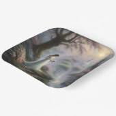 Assiettes En Carton Princesse Dans Le Jardin Du Château (Angulaire)