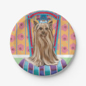 Assiettes En Carton Princesse de la Couronne Yorkie (Devant)
