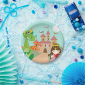Assiettes En Carton Princesse Dragon et chevalier (Fête)