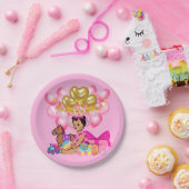 Assiettes En Carton Princesse en rose (Fête)