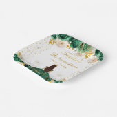 Assiettes En Carton Princesse Florale Verte Quinceañera (Angulaire)