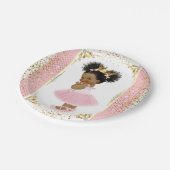 Assiettes En Carton Princesse Party Plate d'Afro-américain (Angle)