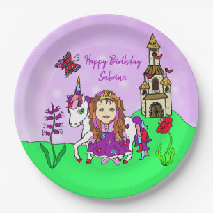 Assiettes En Carton Princesse personnalisée et fête d'anniversaire de 