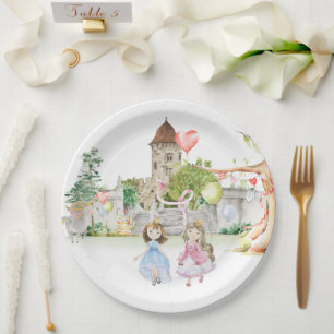 Assiettes En Carton Princesses, Chevaliers et Dragons Fairy Tale Anniv