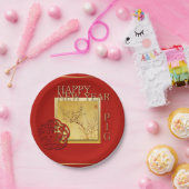 Assiettes En Carton Printemps chinois porc Nouvel an 2019 plaque de pa (Fête)