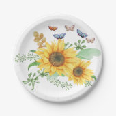 Assiettes En Carton printemps de tournesol (Devant)