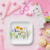 Assiettes En Carton Printemps Été Fleurs sauvages (Fête)