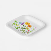 Assiettes En Carton Printemps Été Fleurs sauvages (Angulaire)