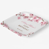 Assiettes En Carton Printemps rose cerisier fleurs Fleur anniversaire (Angulaire)