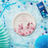 Assiettes En Carton Printemps Sakura Cherry Blossom Crème rose Anniver (Fête)