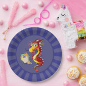 Assiettes En Carton Prise de contrôle du dragon rouge chinois (Fête)