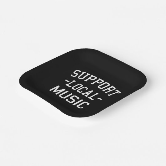 Assiettes En Carton Prise en charge de la musique locale (Angulaire)