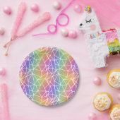 Assiettes En Carton prism synapse net - rainbow web : (Fête)