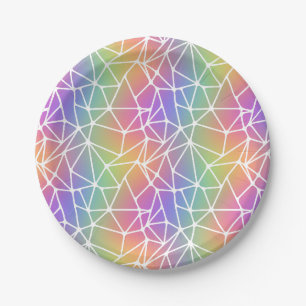Assiettes En Carton prism synapse net - rainbow web :