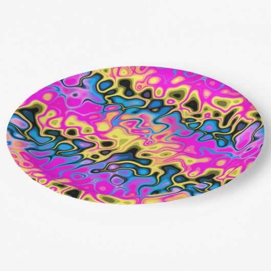 Assiettes En Carton processeur graffiti : (Angle)