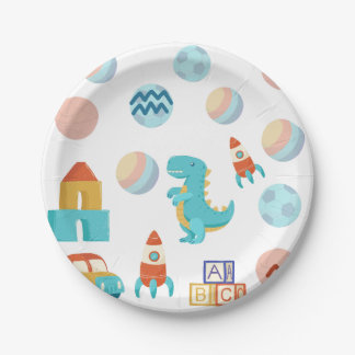 Assiettes En Carton 🦕 Product: Dinosaur Birthday Party Paper Plate